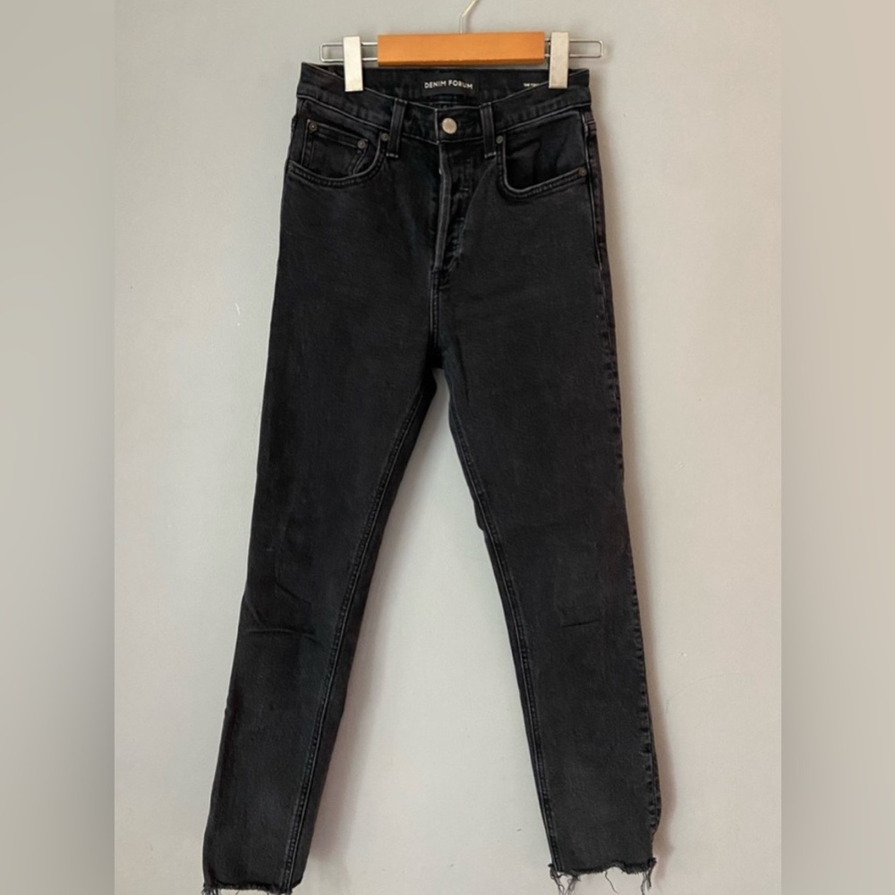 Denim Forum the yoko Black High-Rise Jeans
